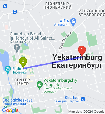 Маршрут по Екатеринбургу