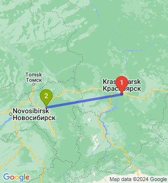 Маршрут из Красноярска в Кемерово