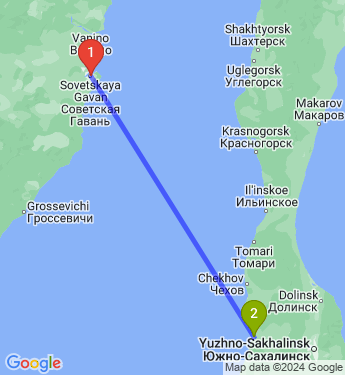 Маршрут из Советской Гавани в Холмск