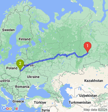 Маршрут из Туринска в Бреста