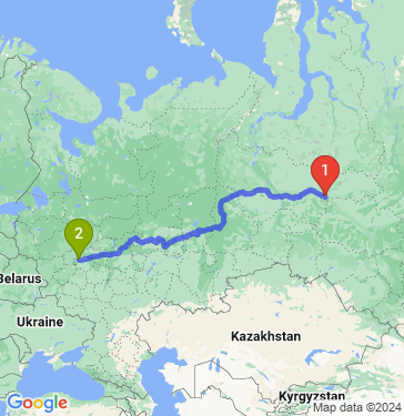 Маршрут из Нижневартовска в Москву