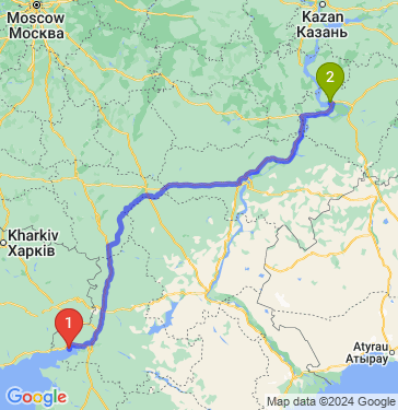 Маршрут из Таганрога в Тольятти