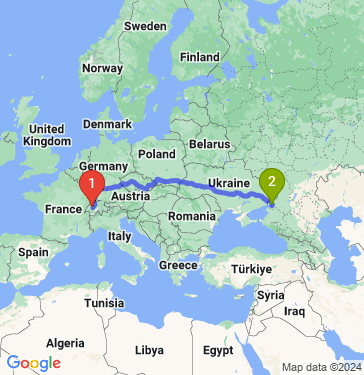 Маршрут из Берна в Таганрог