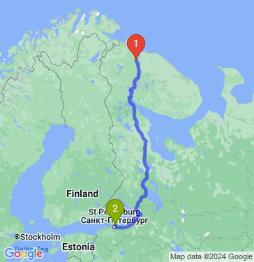 Маршрут из Колы в Бугры