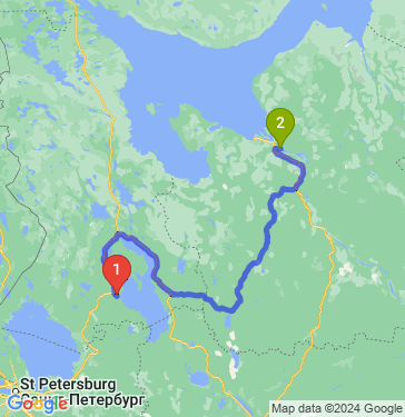 Маршрут из Петрозаводска в Новодвинска
