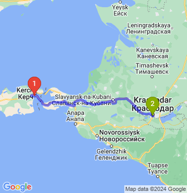 Маршрут из Керчи в Краснодар