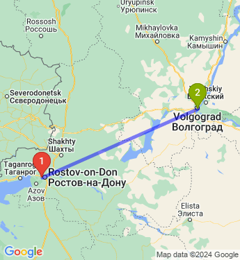 Маршрут из Ростова-на-Дону в Волгоград