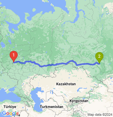 Маршрут из Москвы в Кемерово