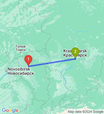 Маршрут из Кемерова в Красноярск