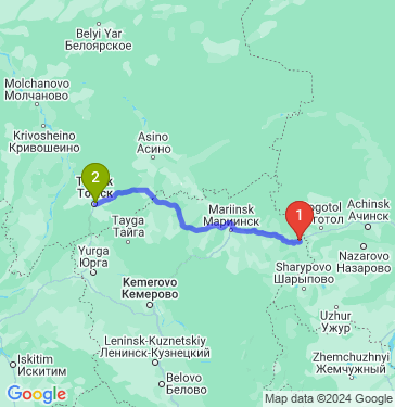 Маршрут из Итатского в Томск