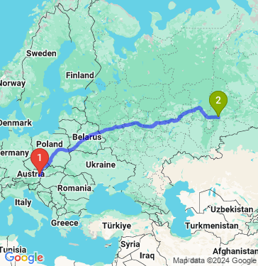 Маршрут из Brunn am Gebirge в Екатеринбург