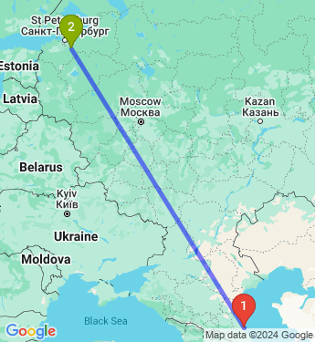 Маршрут из Махачкалы в Тосно