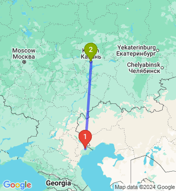 Маршрут из Астрахани в Казань