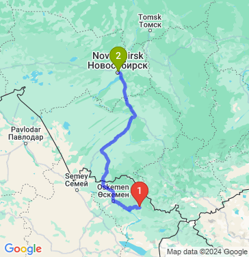 Маршрут из Алтая в Новосибирск