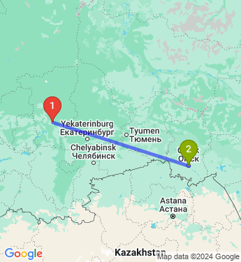Маршрут из Перми в Омск