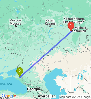 Маршрут из Уфы в Краснодар