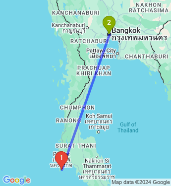 Маршрут из Пхукета в Бангкока