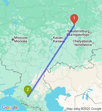Маршрут из Перми в Ставрополь