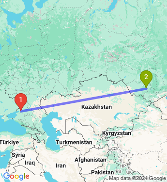 Маршрут из Ростова-на-Дону в Бийск