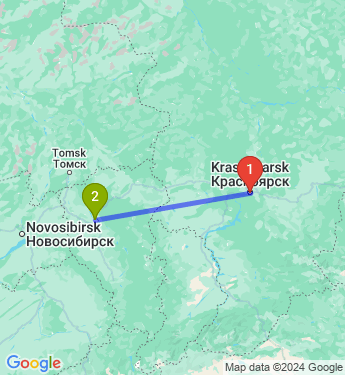 Маршрут из Красноярска в Кемерово