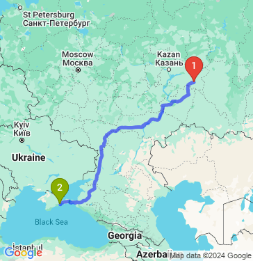 Маршрут из Альметьевска в Феодосию