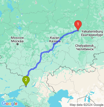 Маршрут из Перми в Шахты