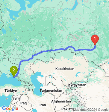 Маршрут из Томска в Анапу