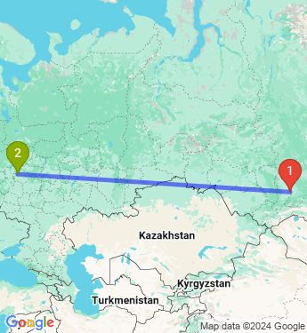 Маршрут из Абакана в Москву