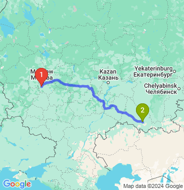 Маршрут из Подольска в Оренбург