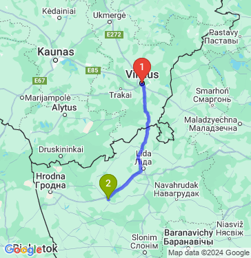Маршрут из Вильнюса в Щучина