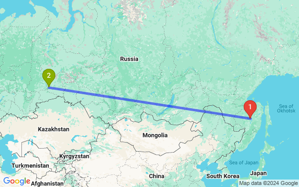 Маршрут из Солнечного в Тюмень