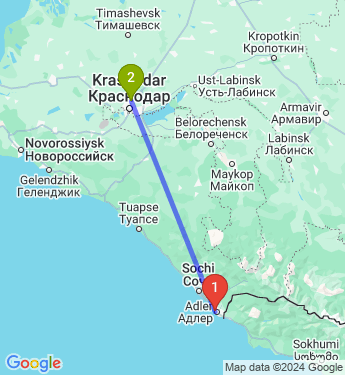Маршрут из Сочи в Краснодар