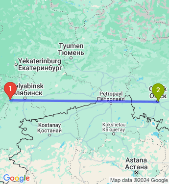 Маршрут из Миасса в Омск