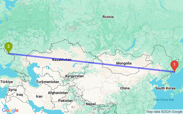 Маршрут из Артема в Белгород