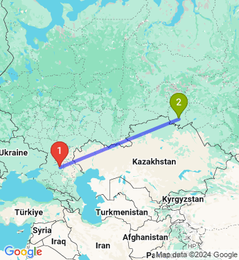 Маршрут из Дубовского района в Омск