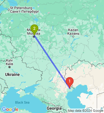 Маршрут из Астрахани в Мытищи