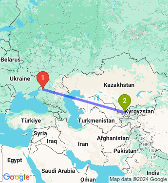 Маршрут из Ростова-на-Дону в Ташкент