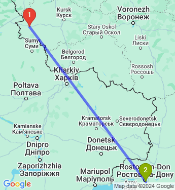 Маршрут из Рыльска в Ростов-на-Дону