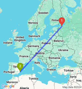 Маршрут из Санкт-Петербурга в Аликанте