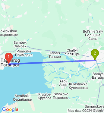 Маршрут из Таганрога в Ростов-на-Дону