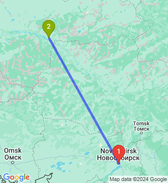 Маршрут из Новосибирска в Нижневартовск