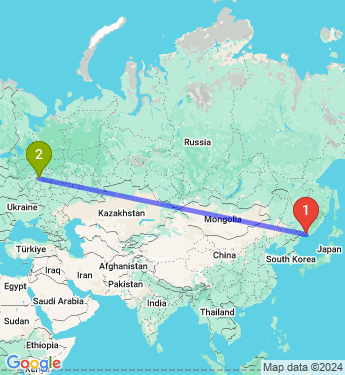 Маршрут из Владивостока в Старую Купавну