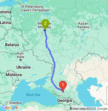 Маршрут из Пятигорска в Реутов