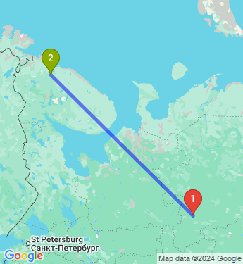 Маршрут из Сыктывкара в Мурманск