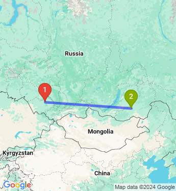 Маршрут из Барнаула в Читу