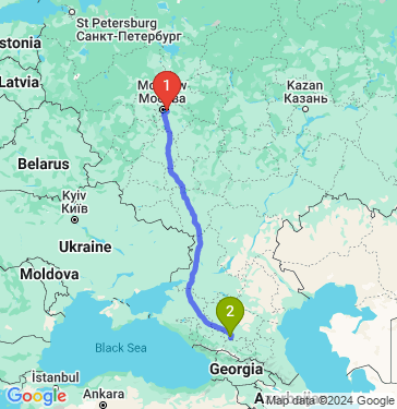 Маршрут из Москвы в Пятигорск