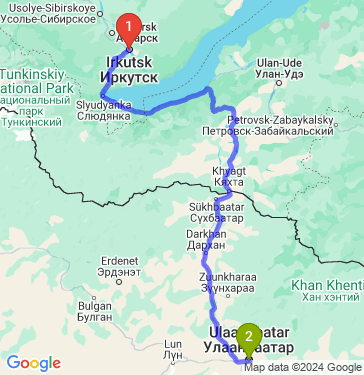 Маршрут из Иркутска в Улана-Батора