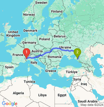 Маршрут из TO в Краснодар