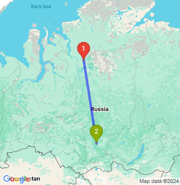 Маршрут из Норильска в Красноярск