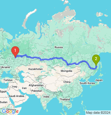 Маршрут из Нижнего Новгорода в Комсомольск-на-Амуре